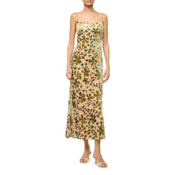 NEW STAUD dianna dress in moss floral tapestry - Picture 1 of 5